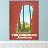 バークシャレスの地図 キャンバスプリント (インサイチュ (ウッドフロア))