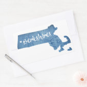 バークシャーズマサチューズウッドグレイン 長方形シール (封筒)