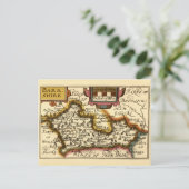 バークシャーバークシャー郡イングランド古物地図 ポストカード (スタンド正面)