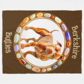 バークシャーブリズピットブル11 フリースブランケット (正面(横))