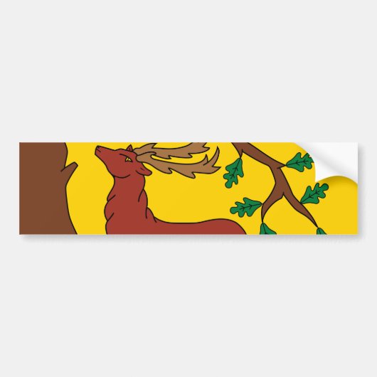 バークシャー州旗(英国) バンパーステッカー (正面)