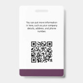 バークシャー・ハサウェイ ID カード バッジ (裏面)