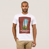 バークシャー・マサチューセッツ州地図 Tシャツ (正面フル)