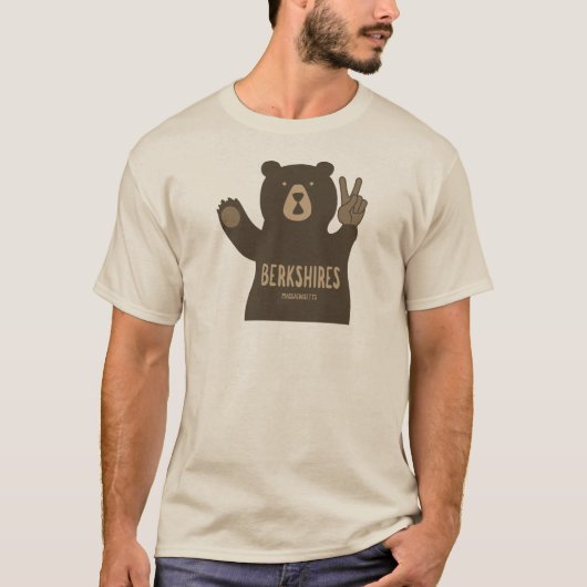 バークシャー・マサチューセッツ・ピースベア Tシャツ (正面)