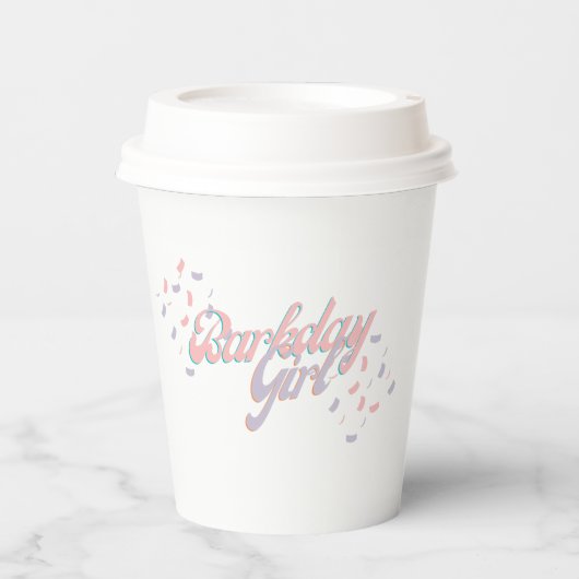 バークデイガール紙カップ 紙コップ (正面)