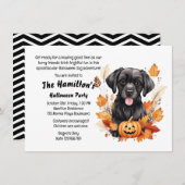 バークドッグまたはトリートドッグハローウィンパーティ 招待状 (正面/裏面)