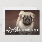 バークハバグタイポグラフィドッグラバーフォトペおもしろいット シーズンカード (正面)