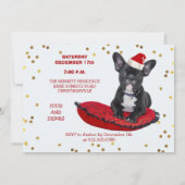 バークヒューマバグかわいいブルドッグクリスマスパーティー 招待状 (裏面)