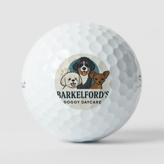 バークフォードのTitleist ProV1 ドギー デイケア ゴルフボール (正面)