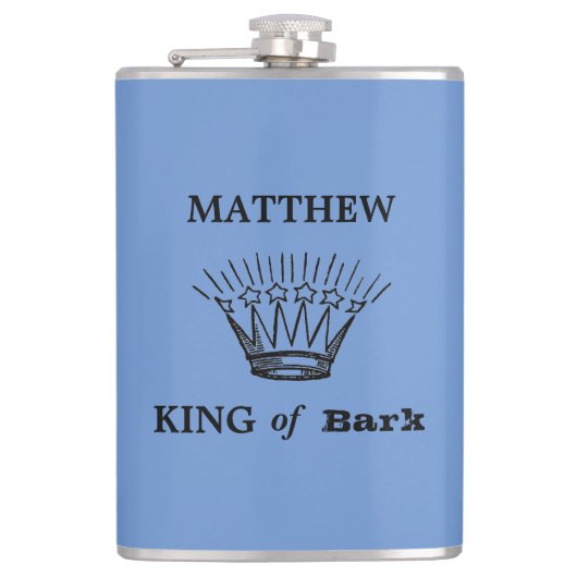 バークブルーおもしろいの王 フラスク (正面)