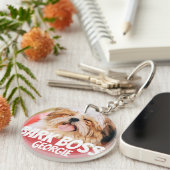 バークボスペットドッグフォトモダンクールシンプル キーホルダー (正面右)