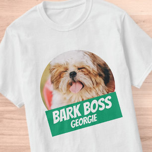 バークボスペットドッグフォトモダンクールシンプル Tシャツ