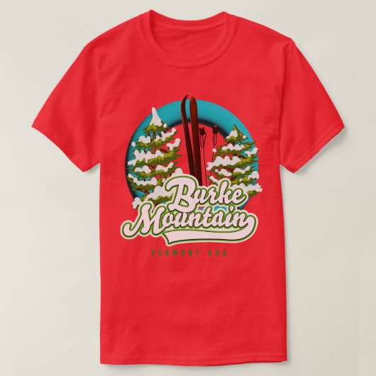バークマウンテンバーモントusスキー tシャツ (デザイン正面)