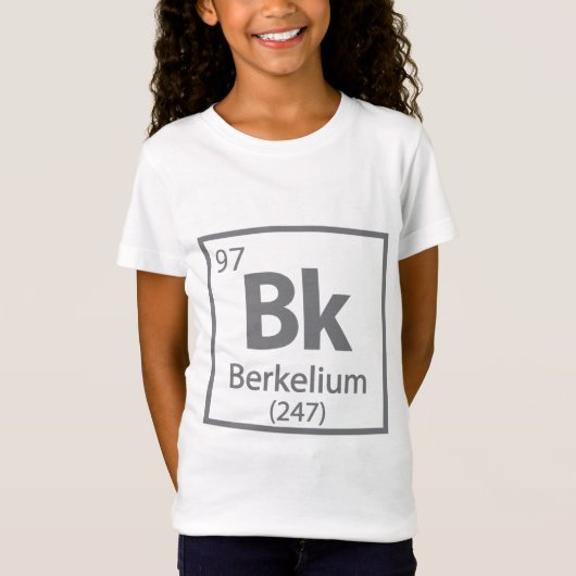 バークリウム – バークレー科学周期表 Tシャツ (正面)