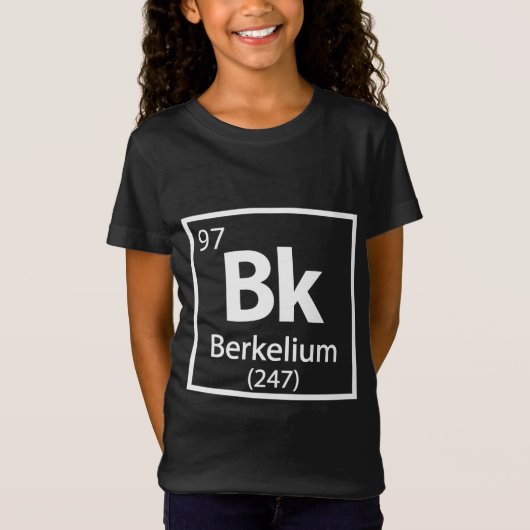バークリウム – バークレー科学周期表 Tシャツ (正面)