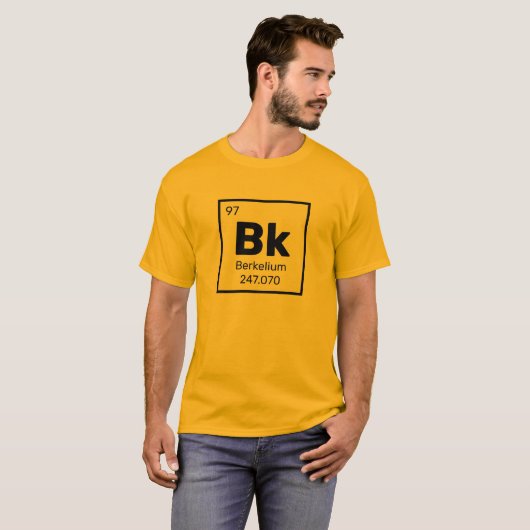 バークリウム/周期表 – Bk Element T-Shirt Tシャツ (正面フル)