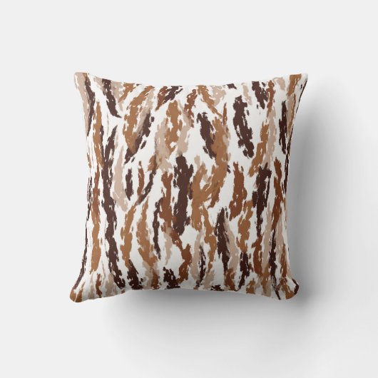 バークリー – 白絵を描上のアースートーンのストローク クッション (裏面)