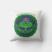 バークレイスコットランドタータンチェックケルトのアザミ クッション (裏面)