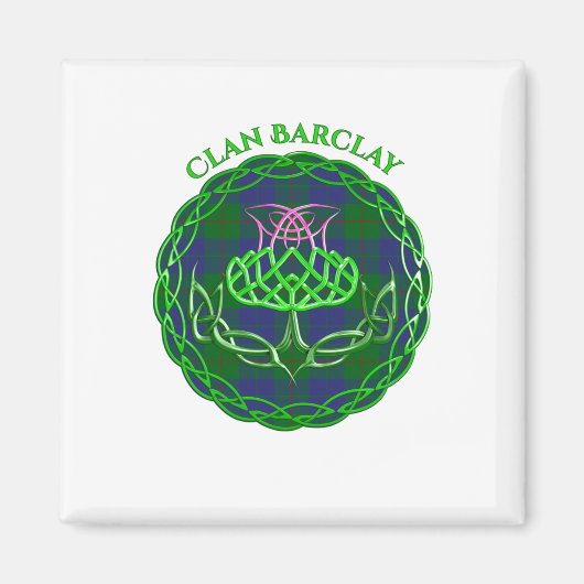 バークレイスコットランドタータンチェックケルトのアザミ マグネット (正面)