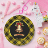 バークレイタータンチェックパーソナライズされたクリスマス ペーパープレート (パーティー)