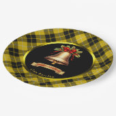 バークレイタータンチェックパーソナライズされたクリスマス ペーパープレート (アングル)