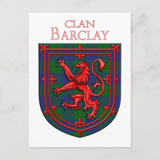 バークレイ狩りタータンチェックスコティッシュプレイド ポストカード (正面)