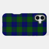 バークレイ タータン ブルー グリーン プリント iPhoneケース (裏面横)