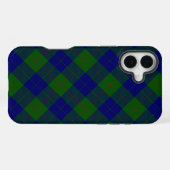 バークレイ タータン ブルー グリーン プリント iPhoneケース (裏面横)