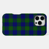 バークレイ タータン ブルー グリーン プリント iPhoneケース (裏面横)