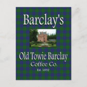 バークレーの古いトウィーのバークレーのコーヒー会社はがき ポストカード (正面)