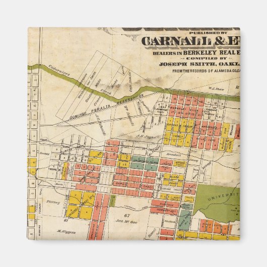 バークレーの地図 マグネット (正面)