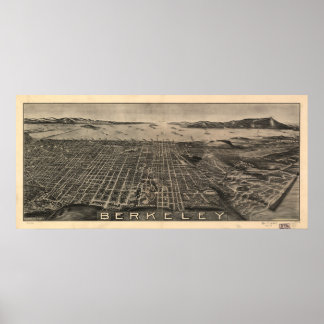 バークレーの地図， Birds-Eye View, 1909 ポスター