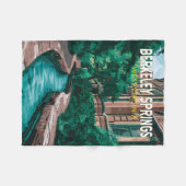 バークレー春ウェストバージニアイラストレーショントラベル フリースブランケット (正面(横))