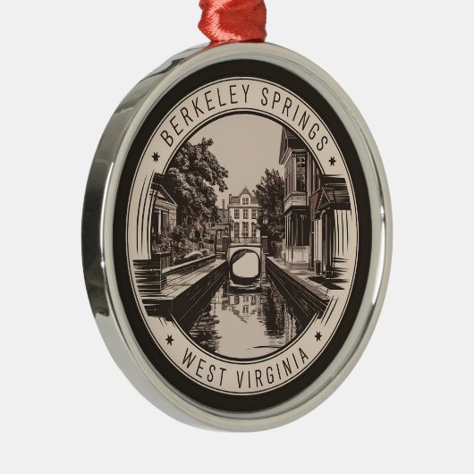 バークレー春ウェストバージニアイラストレーションバッジ メタルオーナメント (右)