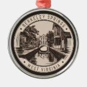 バークレー春ウェストバージニアイラストレーションバッジ メタルオーナメント (正面)