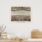 バークレー春, WVパノラママップ – 1889 ポスター (キッチン)