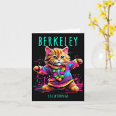 バークレー・カリフォルニアアメリカおもしろいキュートカラフル踊り カード (黄色い花)