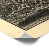 バークレー・カリフォルニア1909アンティークパノラママップ ポスター (角)