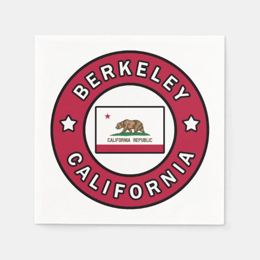 バークレー・カリフォルニア スタンダードカクテルナプキン (正面)