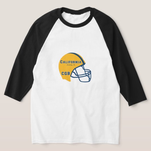 バークレー・カリフォルニアCAサッカーヘルメットロゴ Tシャツ (レイダウン)