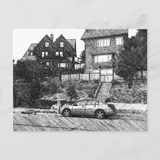 バークレー・ヒルズの木造住宅 ポストカード (正面)