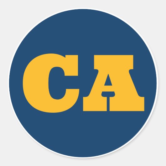 バークレー(CA) – 青x金ゴールドx白 ラウンドシール (正面)