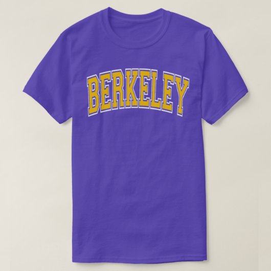 バークレーCalifornia Ca Varsityアンバー文字Tシャツ2 Tシャツ (デザイン正面)