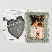 バーク素朴ウッドハート家族写真 シーズンカード (正面/裏面)