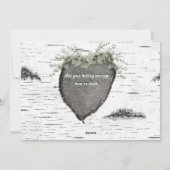 バーク素朴ウッドハート家族写真 シーズンカード (裏面)