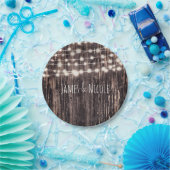 バーク素朴ウッド&ストリングライト秋パーティー ペーパープレート (パーティー)