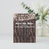 バーク素朴ウッド&ストリングライト秋招待状 案内ポストカード (スタンド正面)