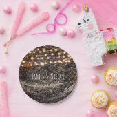 バーク素朴ウッド&スパークルライト秋パーティー ペーパープレート (パーティー)