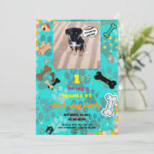 バーク・デイ・バッシュをポーサム!ペットパーソナライズされた誕生日 招待状 (スタンド正面)