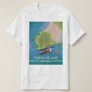 バーグアイランドデボンの旅行マップ Tシャツ